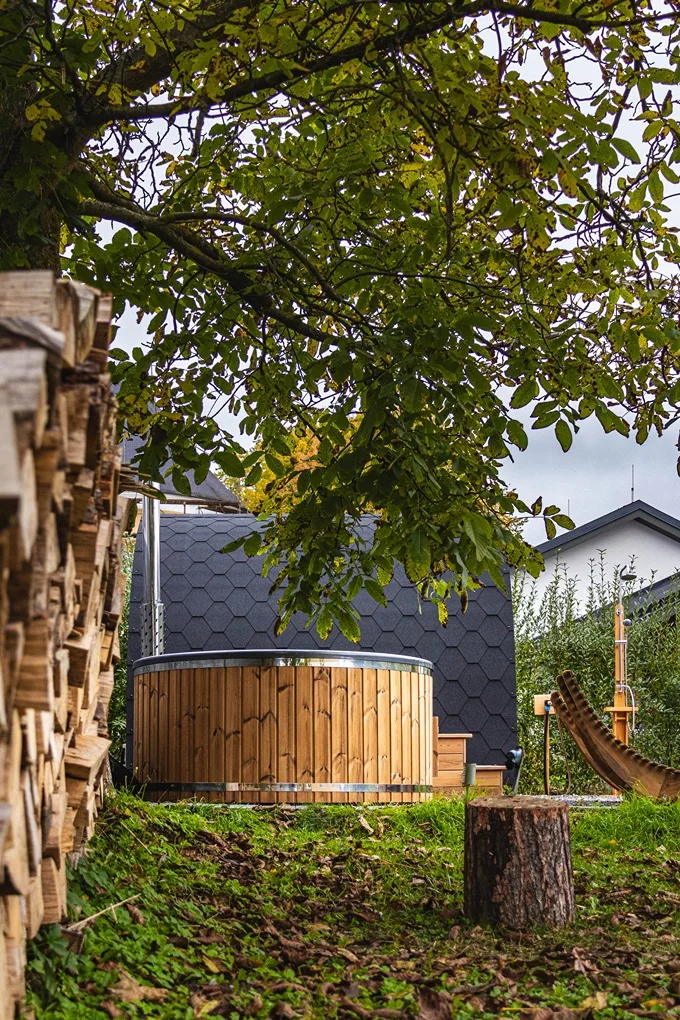 Koupací sud v Domku Písařov